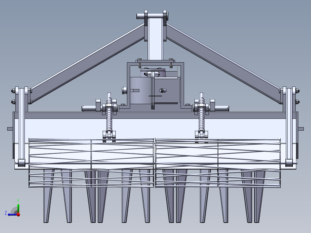 立轴转齿式旋耕机sw24可编辑右视图