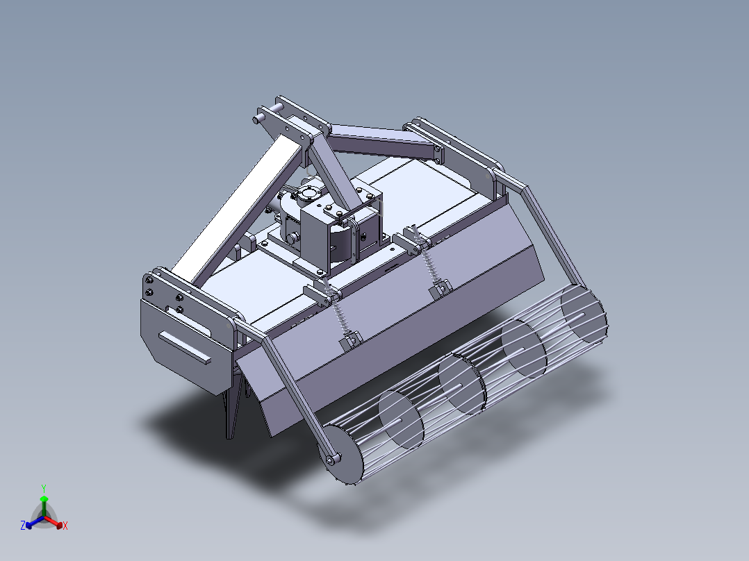 立轴转齿式旋耕机sw24可编辑正等轴测图