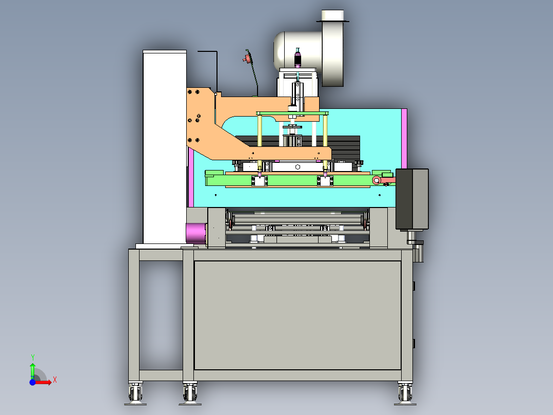 全自动丝网印刷机前视图