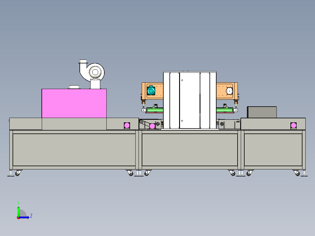 全自动丝网印刷机左视图