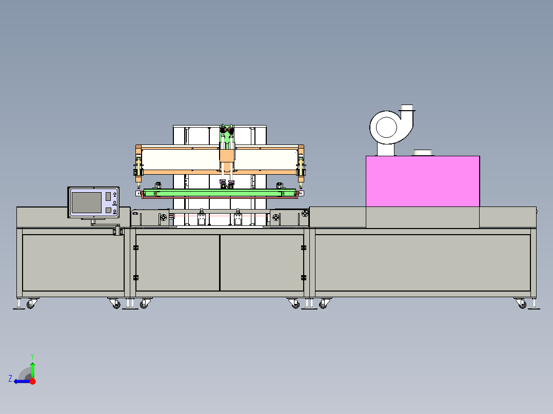 全自动丝网印刷机右视图