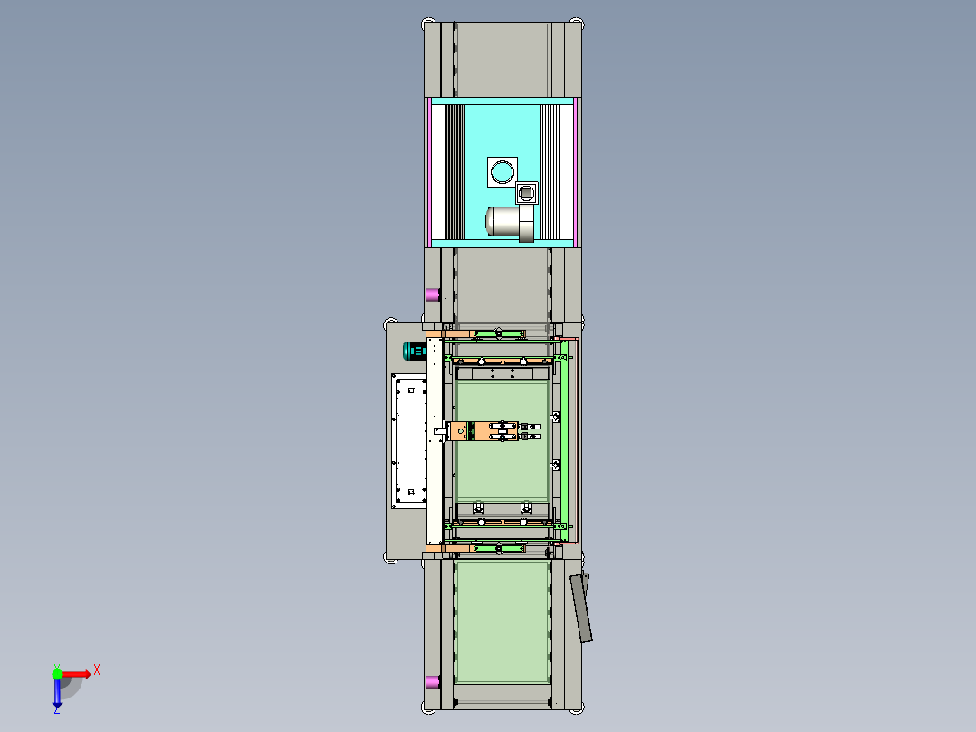 全自动丝网印刷机俯视图