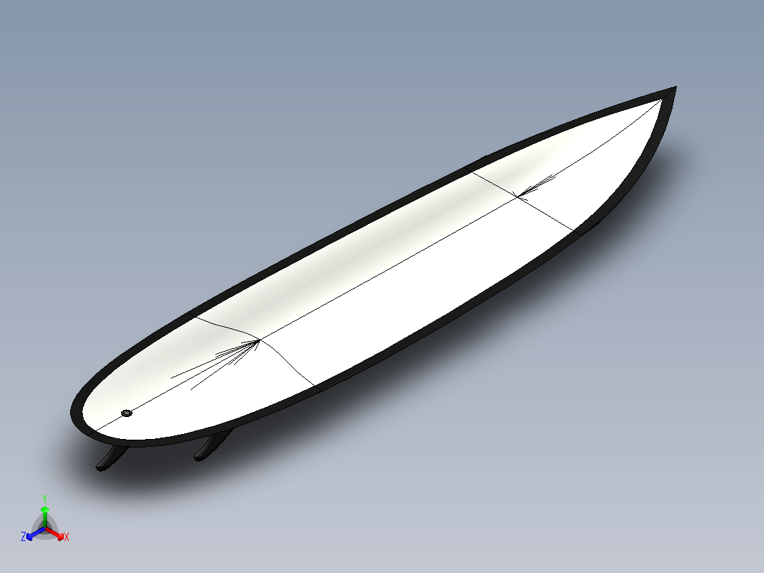 B3004585-冲浪板正等轴测图