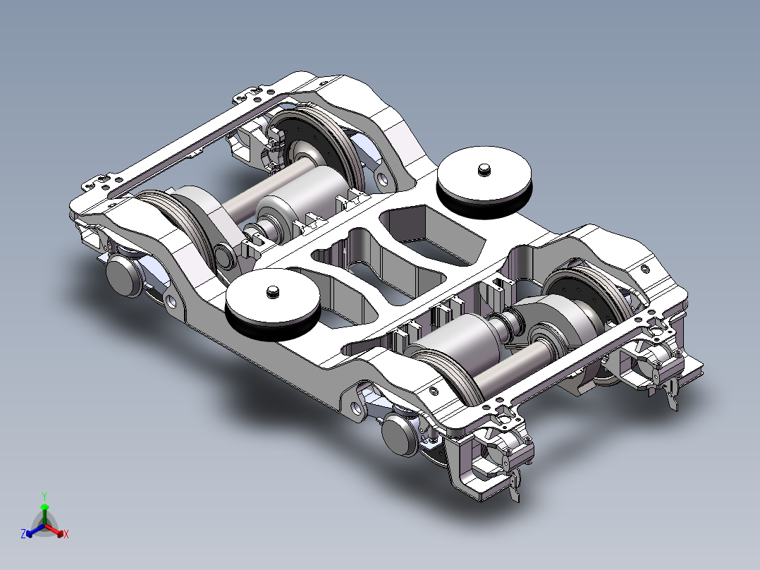 CRH1动车转向架总成---CRH1型车高铁动车组-转向架动车