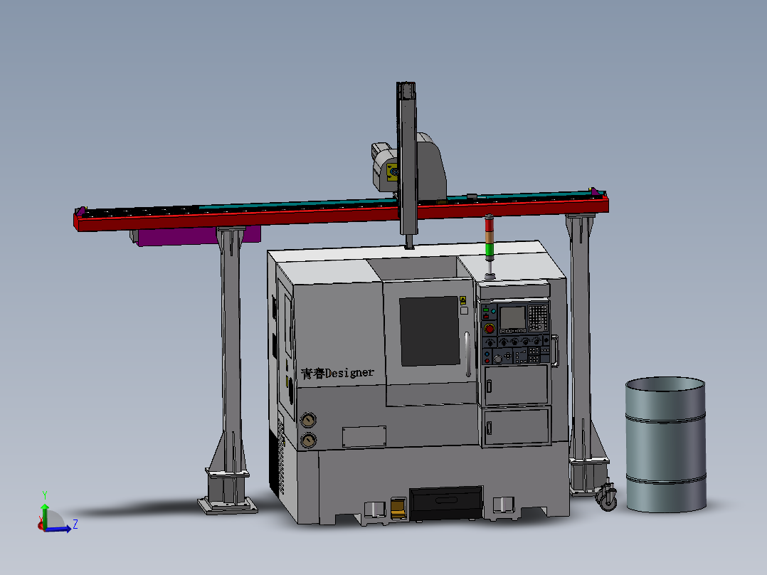 单机械手数控车床