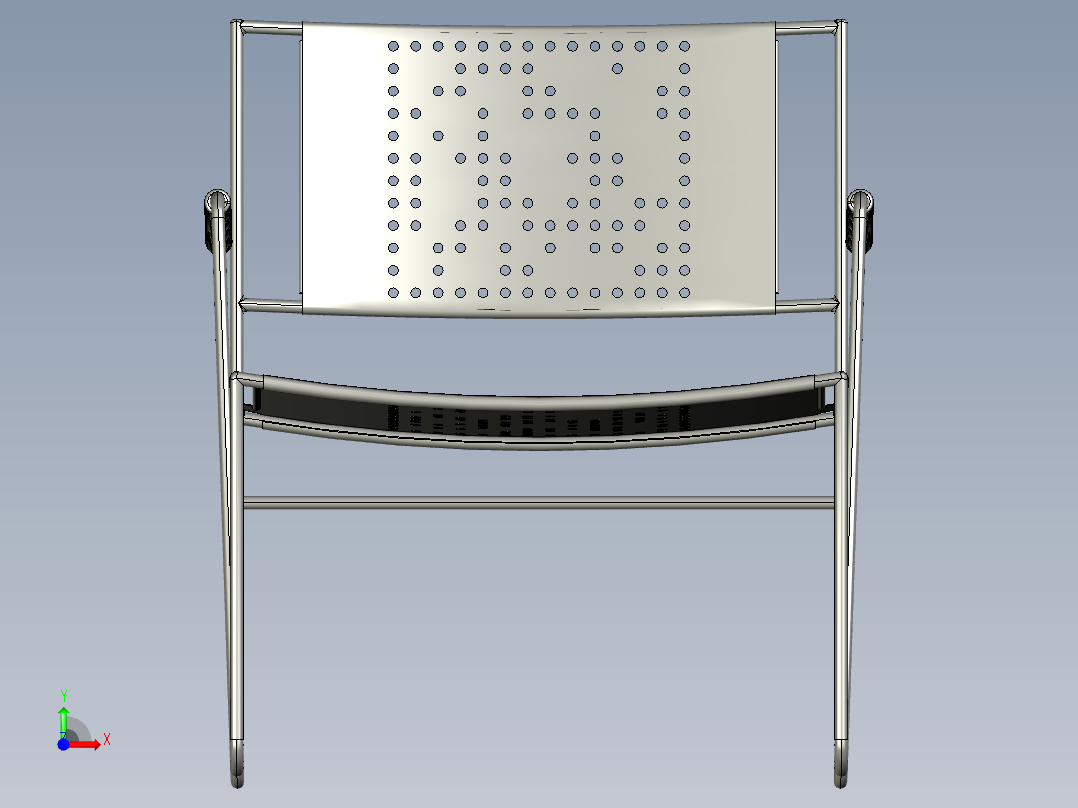 青铜椅110前视图