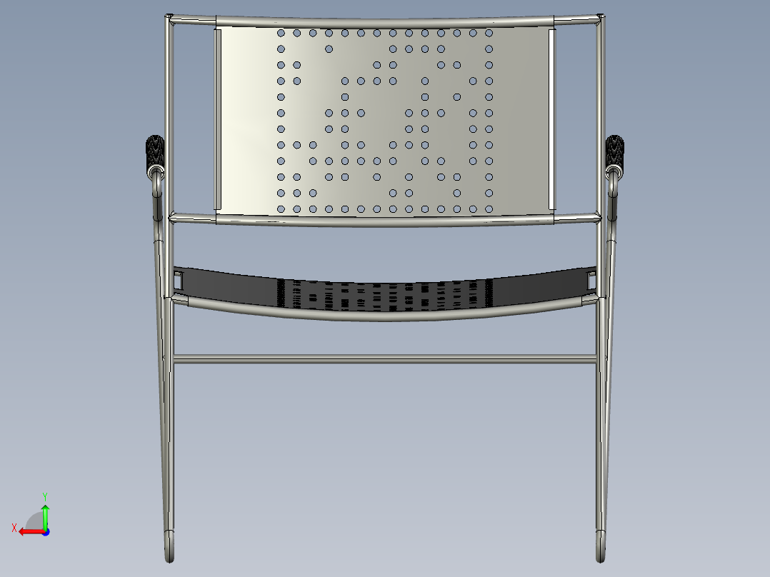 青铜椅110后视图