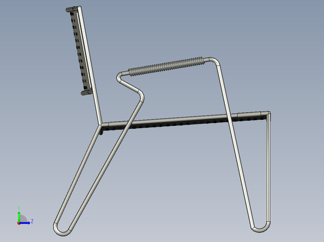青铜椅110左视图