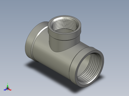 螺纹管三通-异径 DN25-DN20