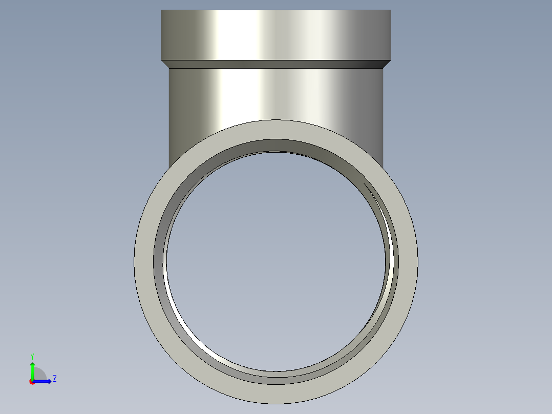 螺纹管三通-异径 DN25-DN20左视图