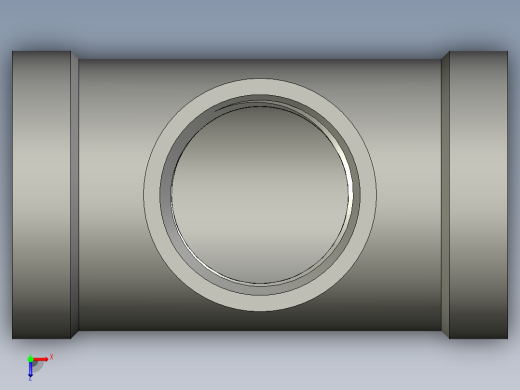 螺纹管三通-异径 DN25-DN20俯视缩略图