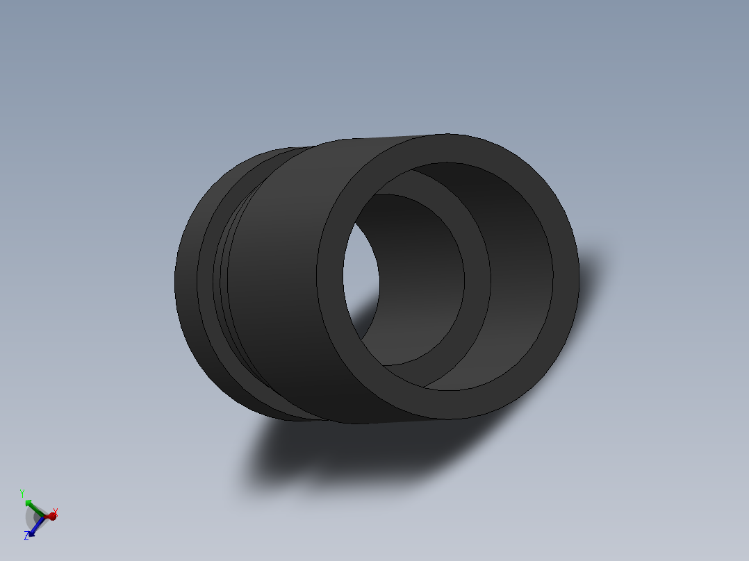 COUPLING_DN40-40_PN10_U-PVC主视图