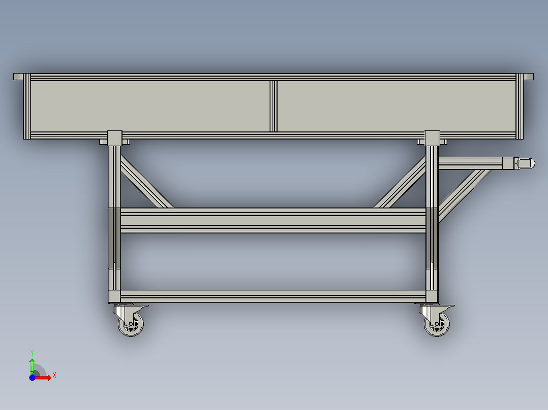 复合式汽车天窗框架前视图