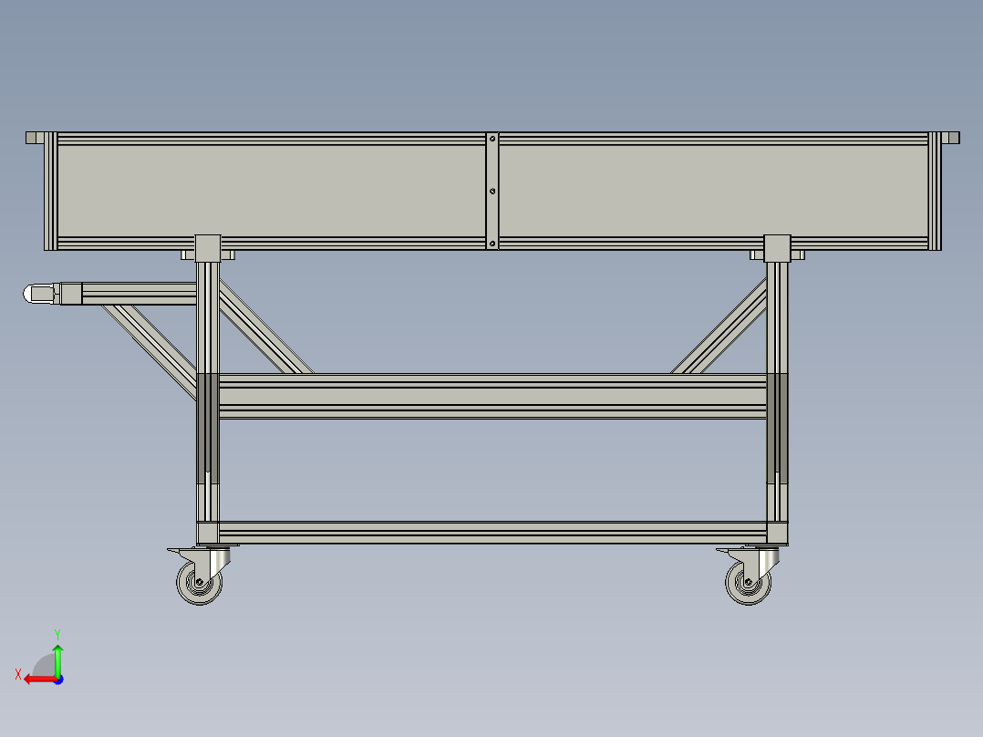 复合式汽车天窗框架后视图