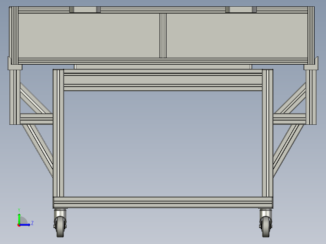 复合式汽车天窗框架左视图