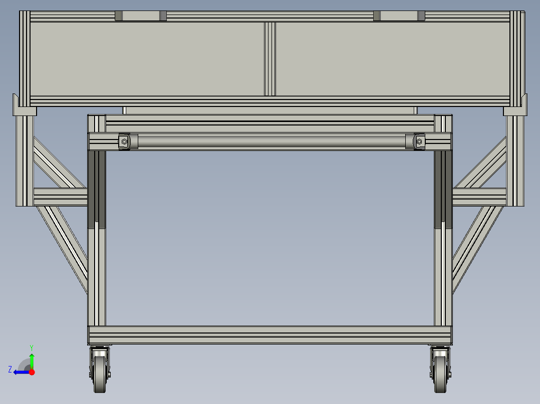复合式汽车天窗框架右视图