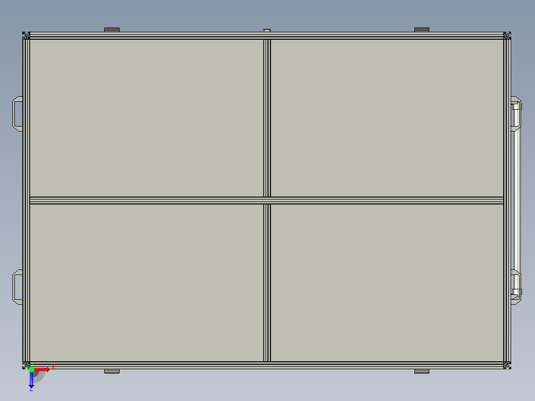 复合式汽车天窗框架俯视图