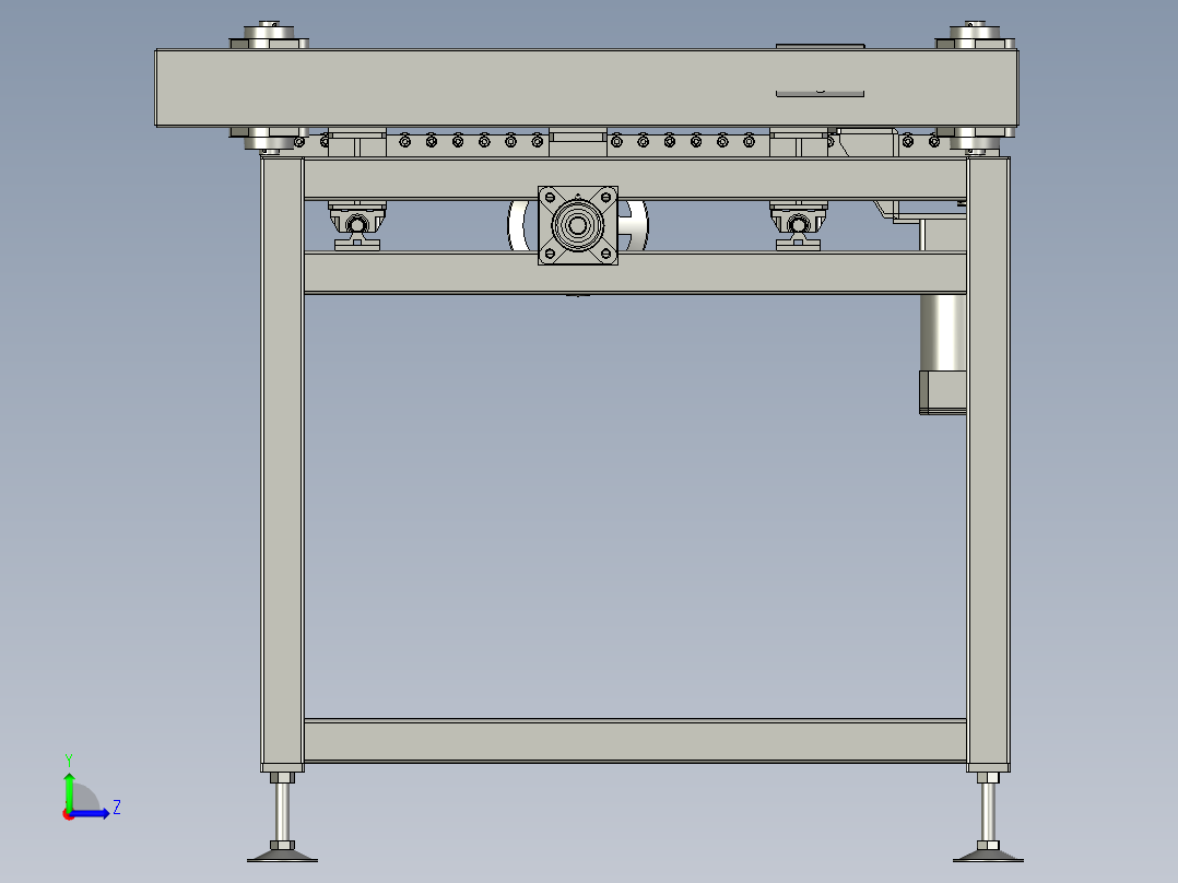 封箱滚筒线装配左视图