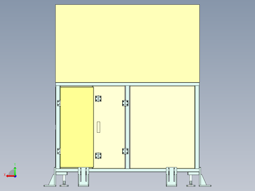 钣金支架激光焊接专机设计后视图
