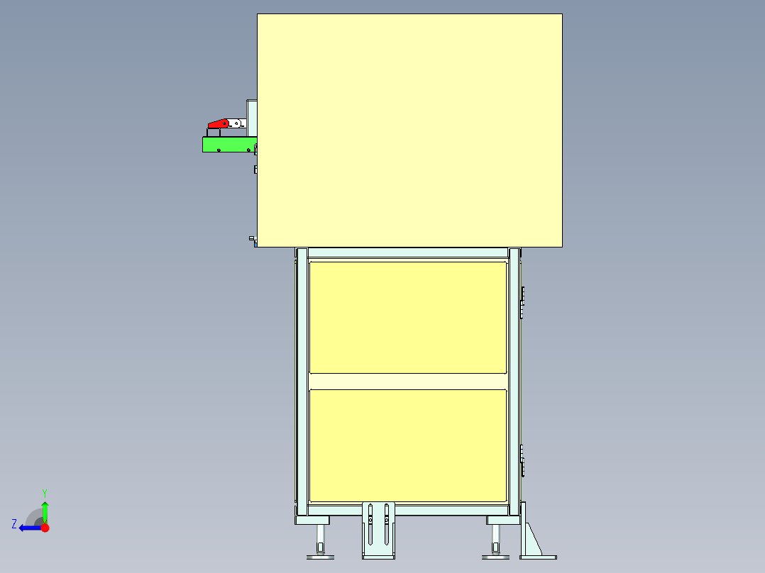 钣金支架激光焊接专机设计右视图