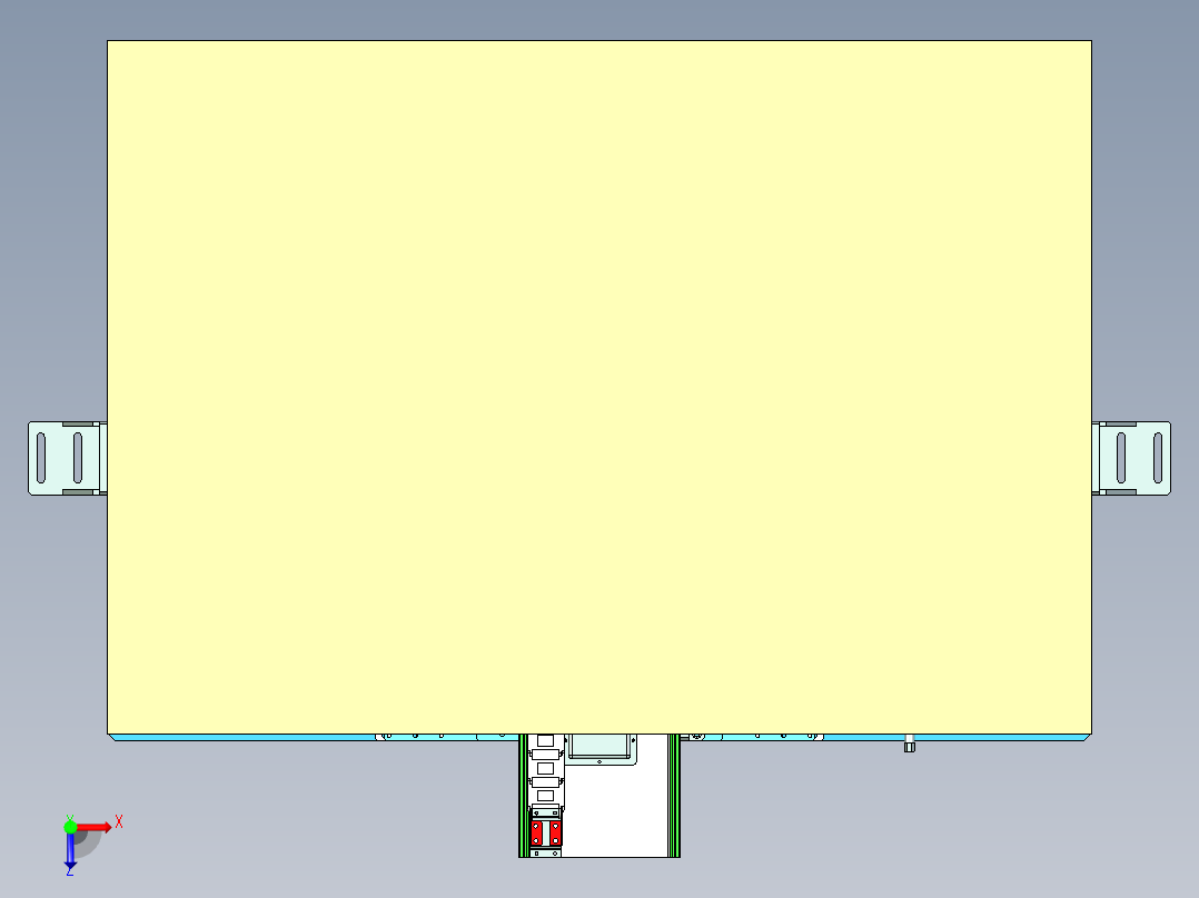 钣金支架激光焊接专机设计俯视图