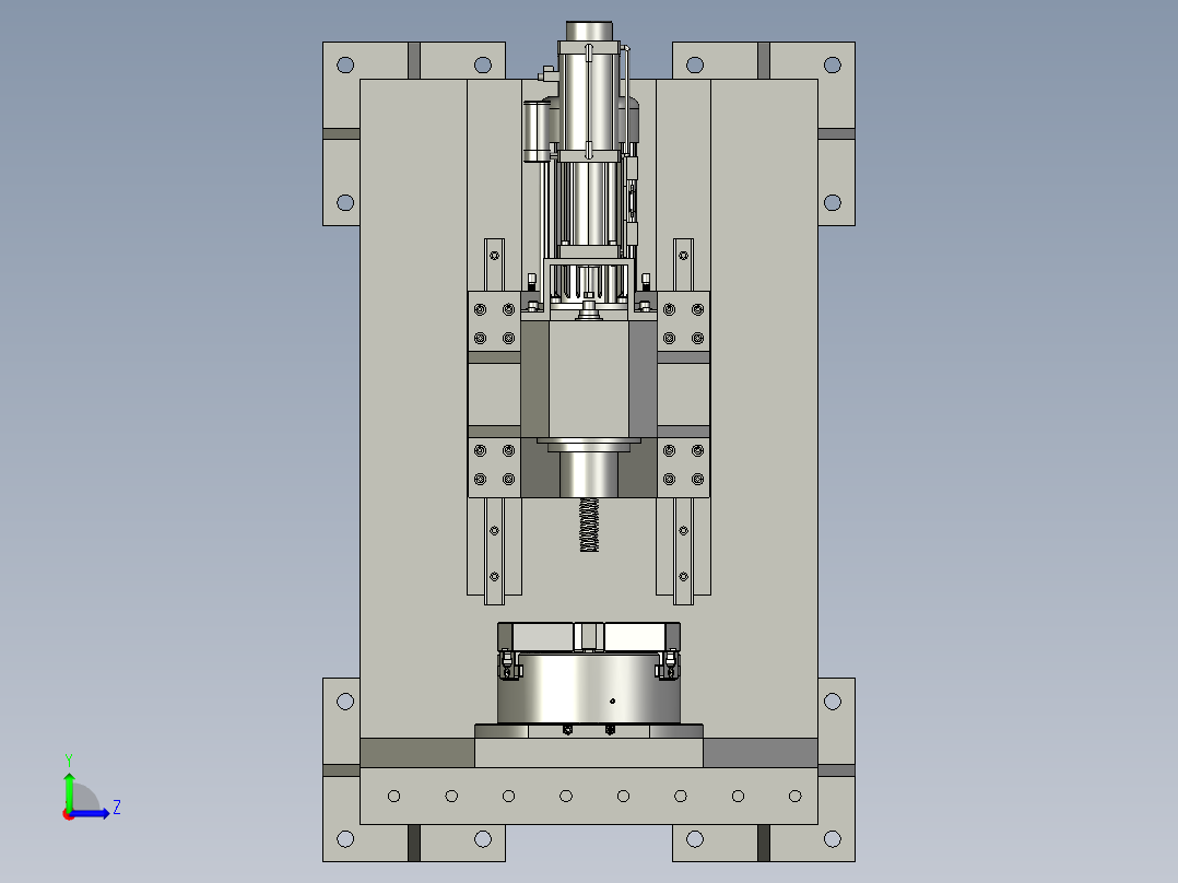 加工模具配件的小型车床左视图