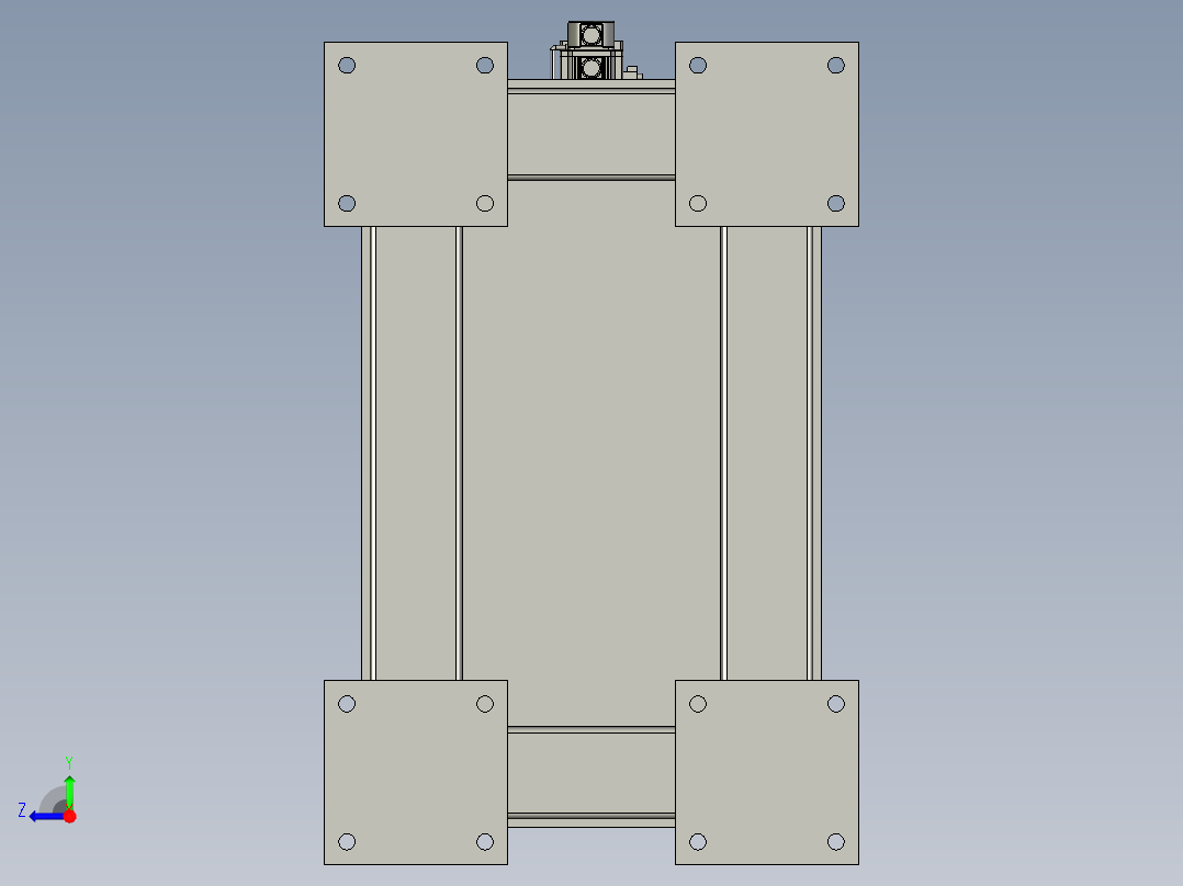 加工模具配件的小型车床右视图