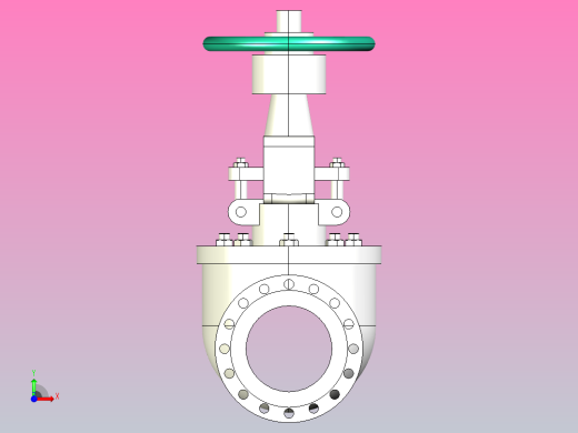 GQ47-547-6S47-9B47H-Y-25 轨道式球阀[300]前视缩略图