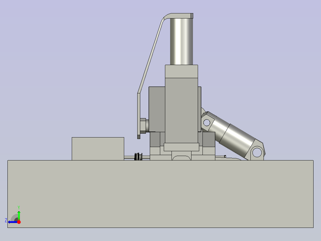多角度清洗的汽车轮胎清洗装置右视图