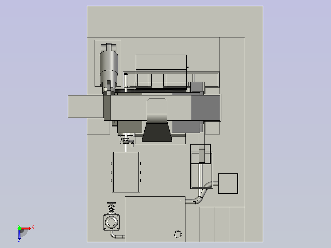 多角度清洗的汽车轮胎清洗装置俯视图