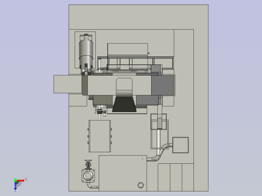 多角度清洗的汽车轮胎清洗装置俯视缩略图