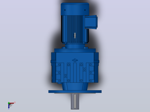 RF107法兰轴伸式安装斜齿轮减速机RF107-Y4-4P-112M-M1-0°-Φ450俯视缩略图
