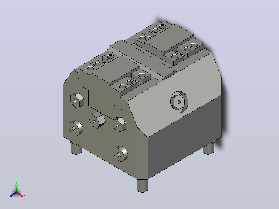 气动夹紧系统SCHUNK-0405100 KSP plus 64, 0主视图