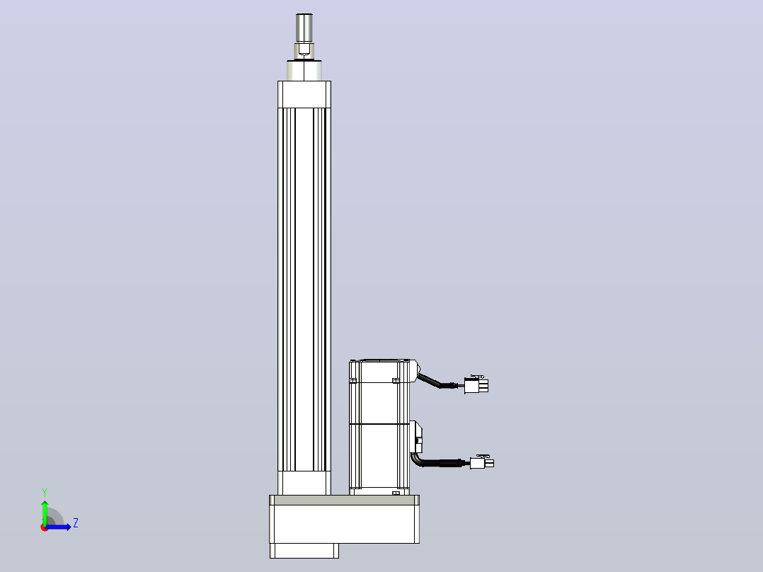 轻载电动缸TPA-ESR40-1210C-L250-MR-FB-W-P40-C3左视图