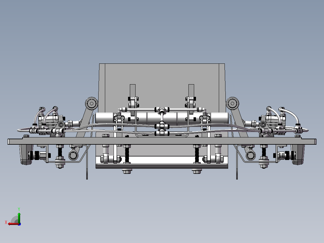 纸箱包装机三维建模图纸 solidworks设计后视图