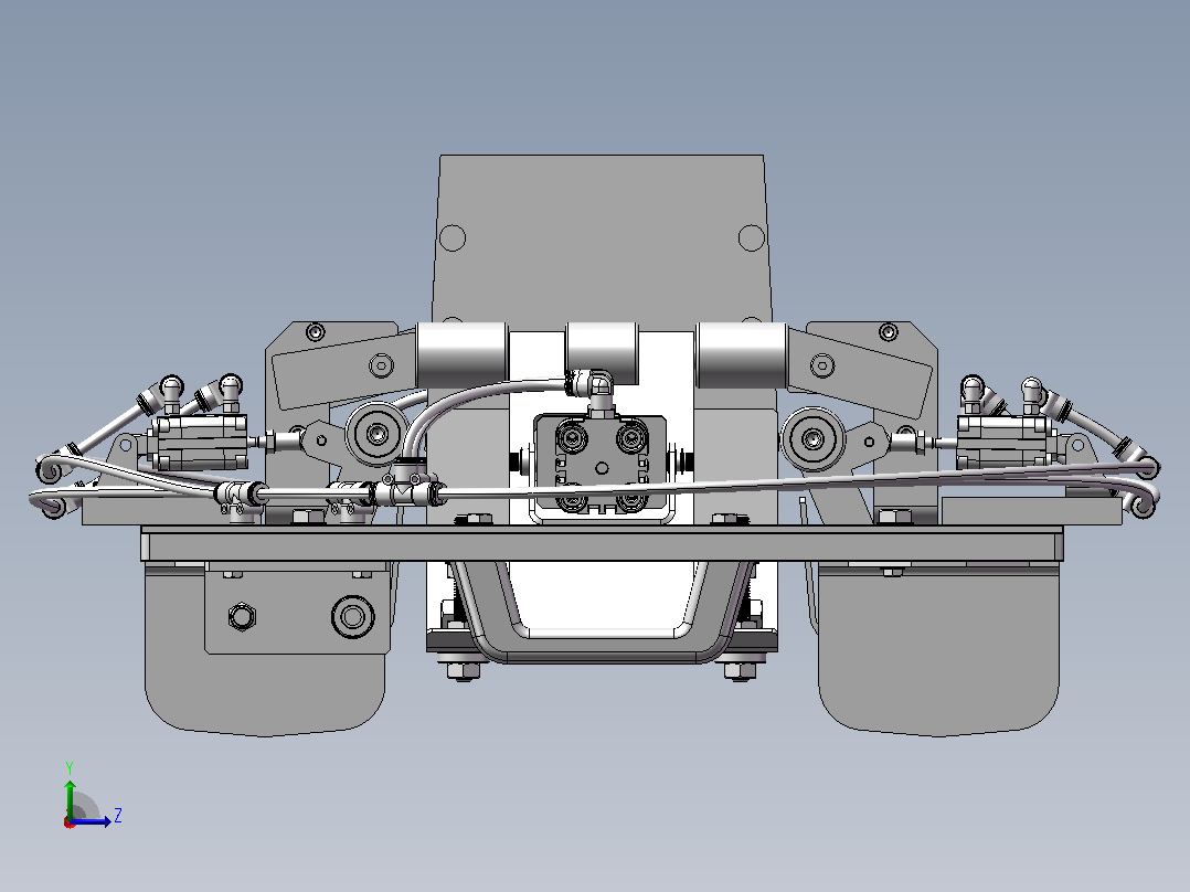纸箱包装机三维建模图纸 solidworks设计左视图