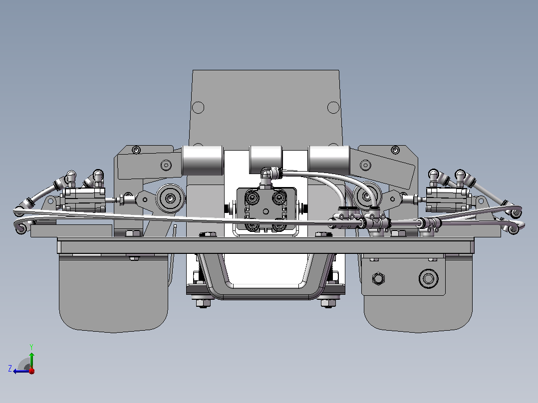 纸箱包装机三维建模图纸 solidworks设计右视图