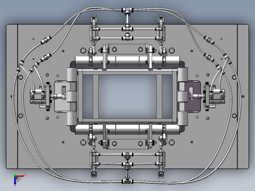纸箱包装机三维建模图纸 solidworks设计俯视缩略图