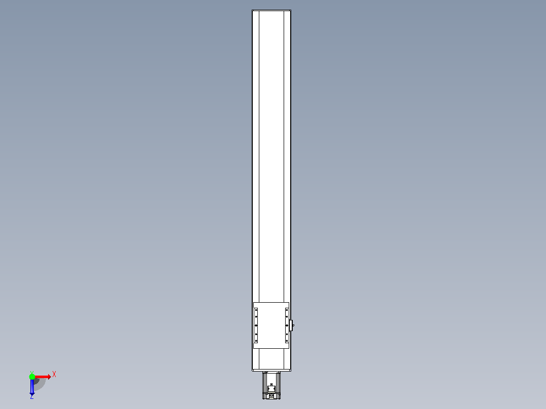 滚珠丝杠直线轴带导轨全封闭TPA-HCR-175D-2510C-L1300-M-C-P75-N3俯视图