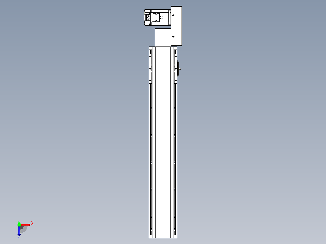皮带直线轴半封闭可选导轨TPA-HNB-105D-90-L500-ML-C-P20-N3俯视图