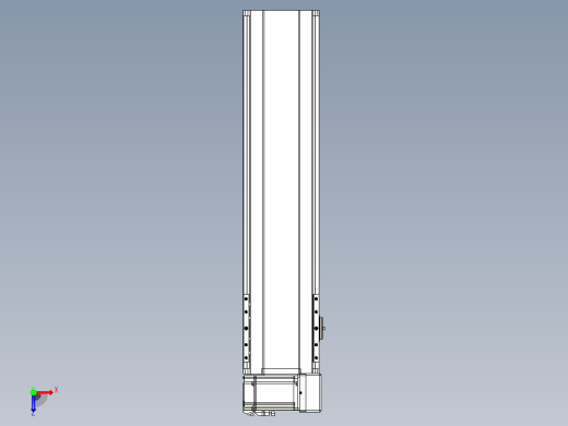 皮带直线轴半封闭可选导轨TPA-HNB-175D-140-L550-RU-Y-P75-N3俯视缩略图
