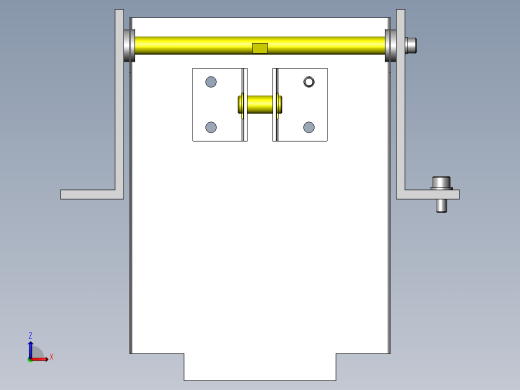 使用了气缸的门机构前视缩略图