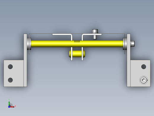 使用了气缸的门机构俯视缩略图