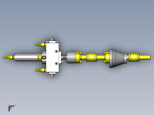 使用偏心锥形凸轮的多段行程机构俯视缩略图