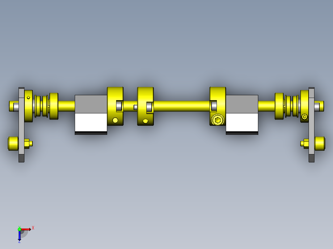 圆棒分离供给机构俯视图