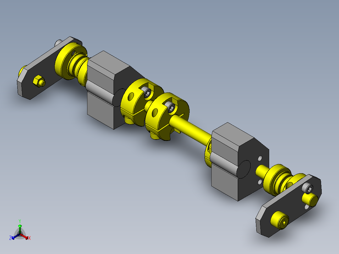 圆棒分离供给机构正等轴测图