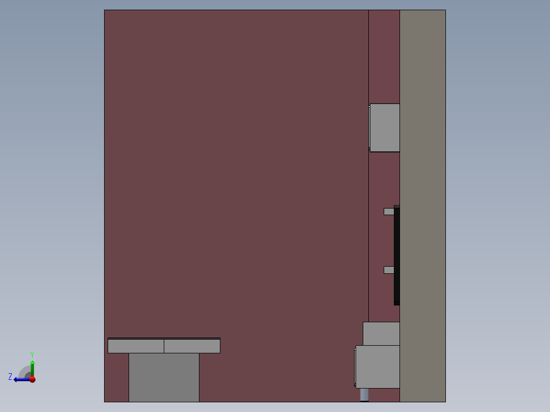 solidworks 卧室右视图