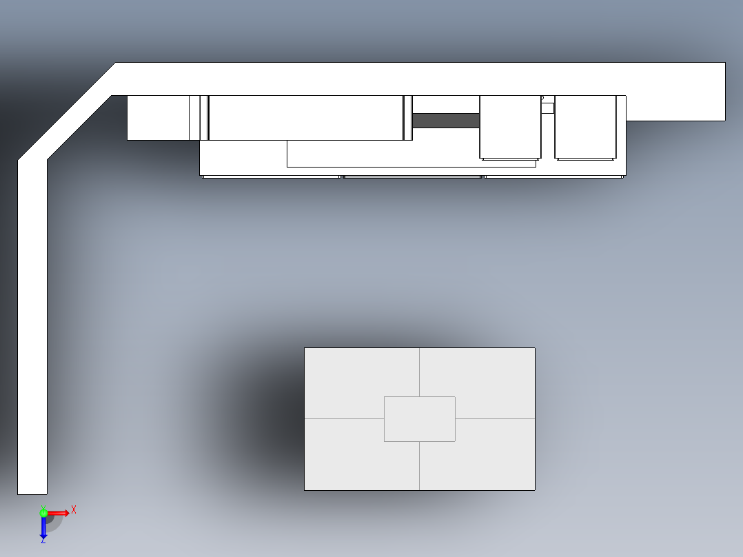 solidworks 卧室俯视图