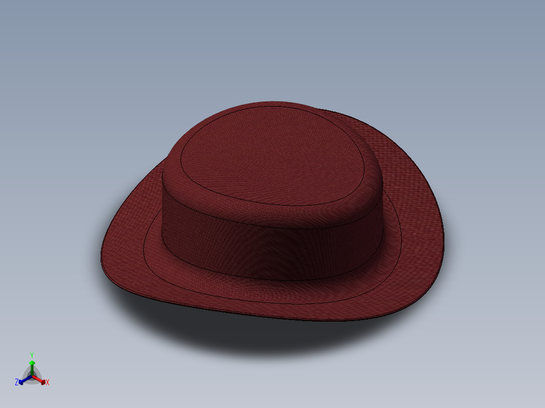 帽子正等轴测图