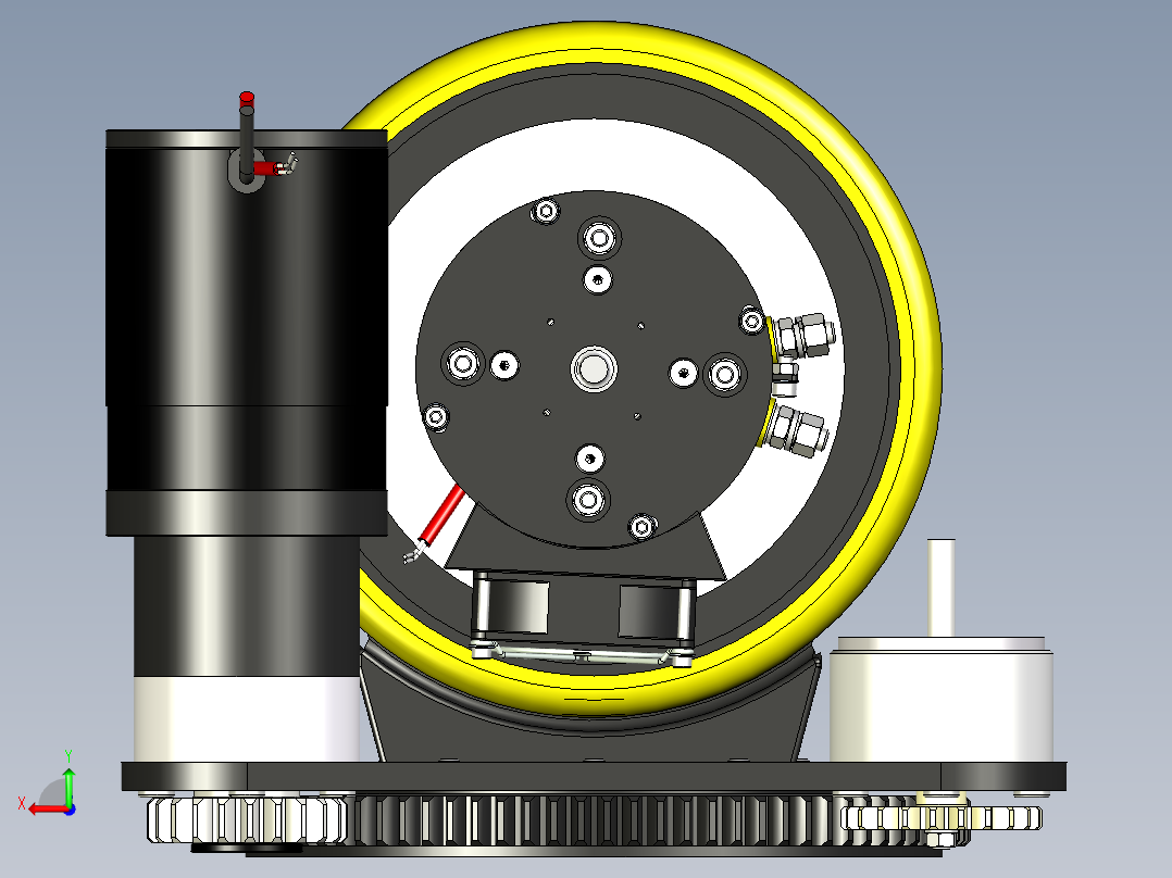 舵轮驱动单元1000wCFA AGV舵机驱动后视图